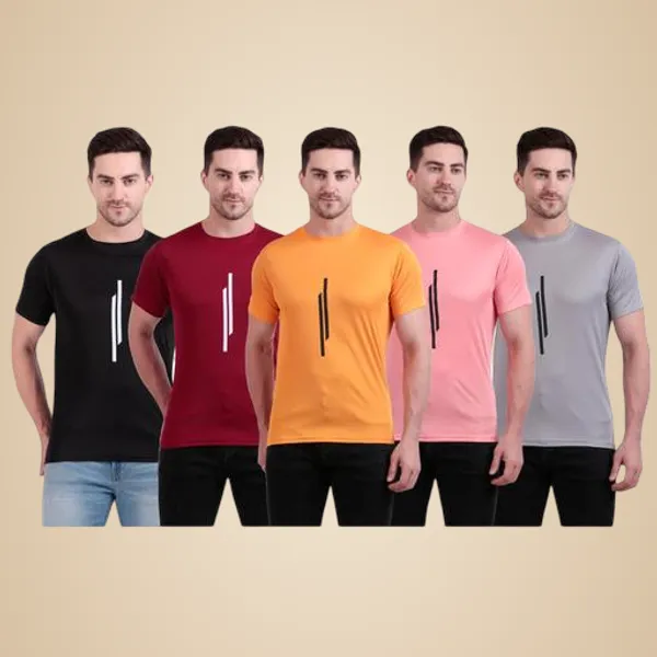 Multicolour_Polyester_Casual_Wear_T-Shirt_For_Men_Pack_Of_5