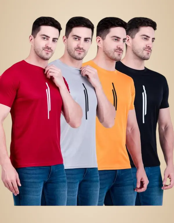 Multicolour_Polyester_Casual_Wear_T-Shirt_For_Men_Pack_Of_4
