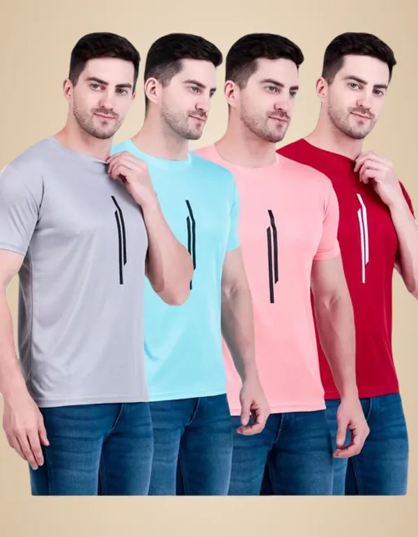 Multicolour_Polyester_Casual_Wear_T-Shirt_For_Men_Pack_Of_4