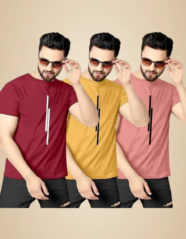 Multicolour_Polyester_Casual_Wear_T-Shirt_For_Men_Pack_Of_3