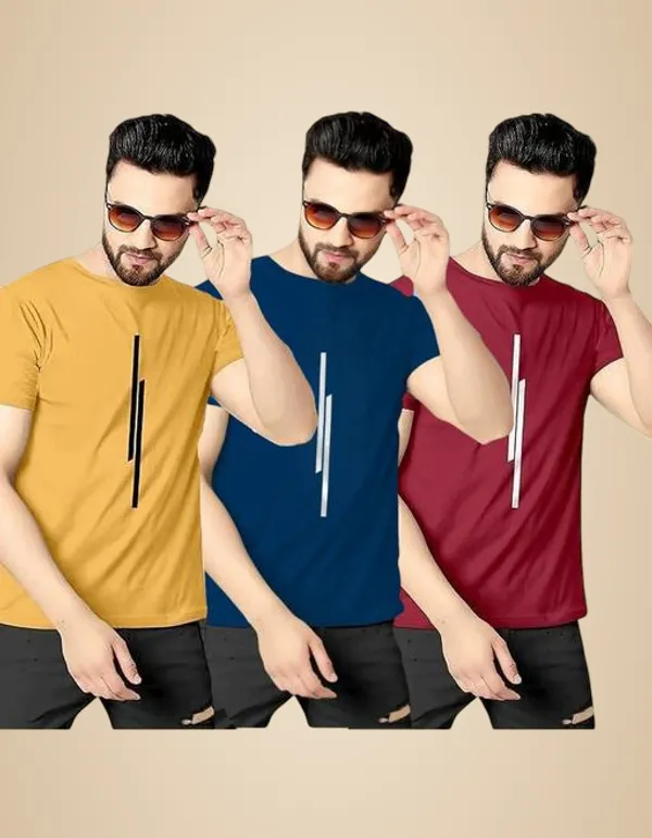 Multicolour_Polyester_Casual_Wear_T-Shirt_For_Men_Pack_Of_3