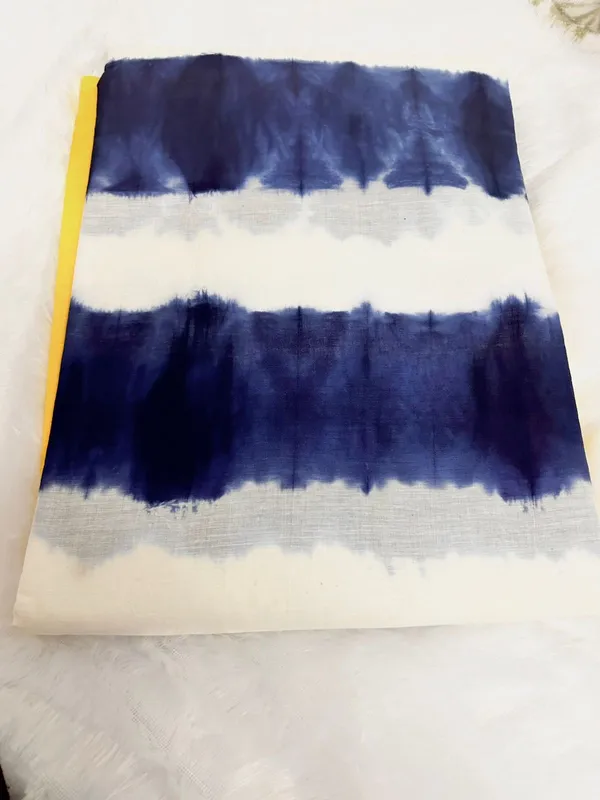 Indigo_Blue_White_And_Sunshine_Yellow_Mul_Cotton_Basanti_Indigo_Saree_For_Women
