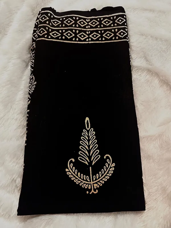 Black__Mul_Cotton_Midnight_Handblock_Saree_For_Women
