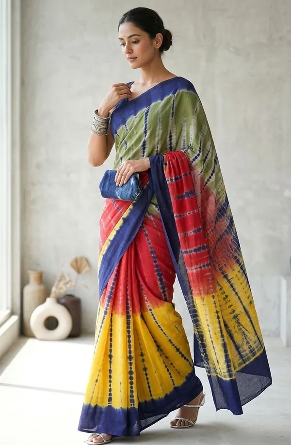 Rainbow_Colors_Mul_Cotton_Painted_Rain_Saree_For_Women