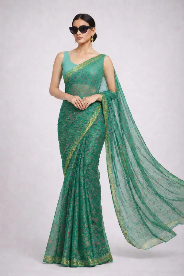 Aqua_Sea_Green_Art_Silk_Sea_Mist_Bandhej_Saree_Saree_For_Women