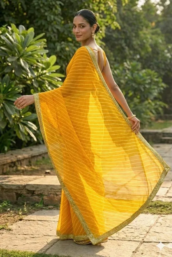Mustard_Chiffon_Sunrise_Lehariya_Saree_For_Women