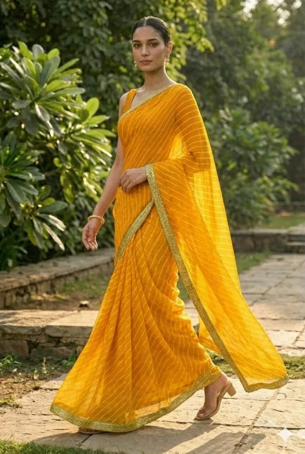 Mustard_Chiffon_Sunrise_Lehariya_Saree_For_Women