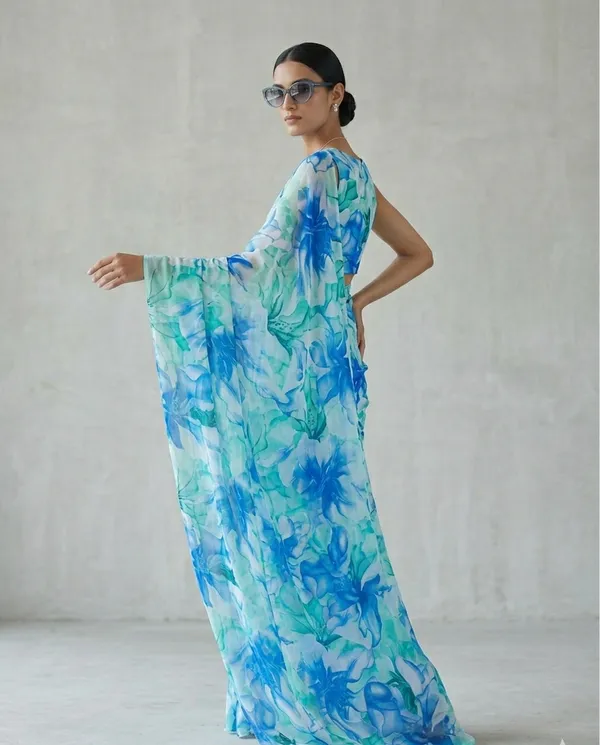 Blue_Lagoon_Georgette_Frosty_Flora_Georgette_Saree_For_Women