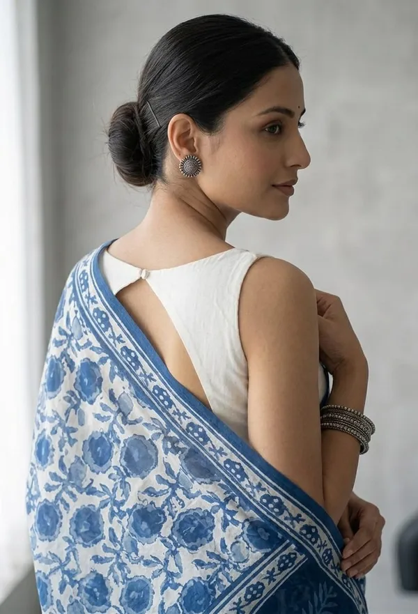 Indigo_Mul_Cotton_Neel_Bagh_Saree_For_Women