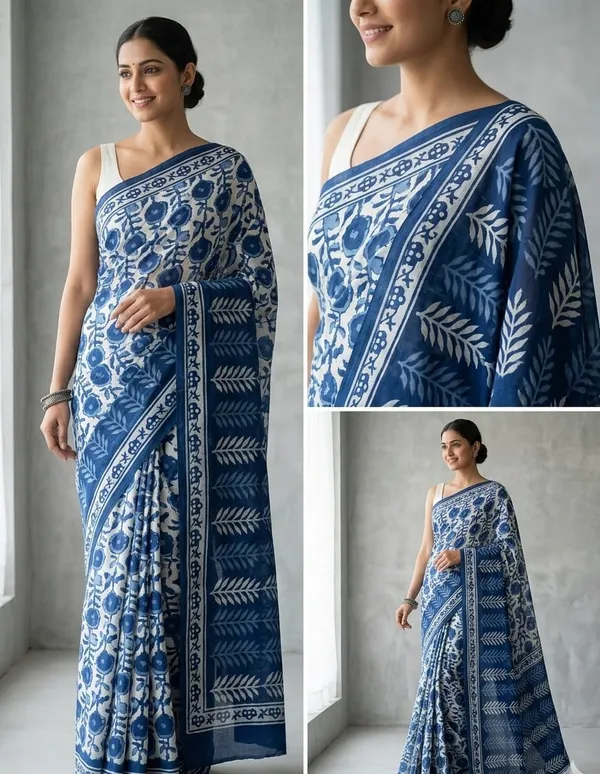Indigo_Mul_Cotton_Neel_Bagh_Saree_For_Women