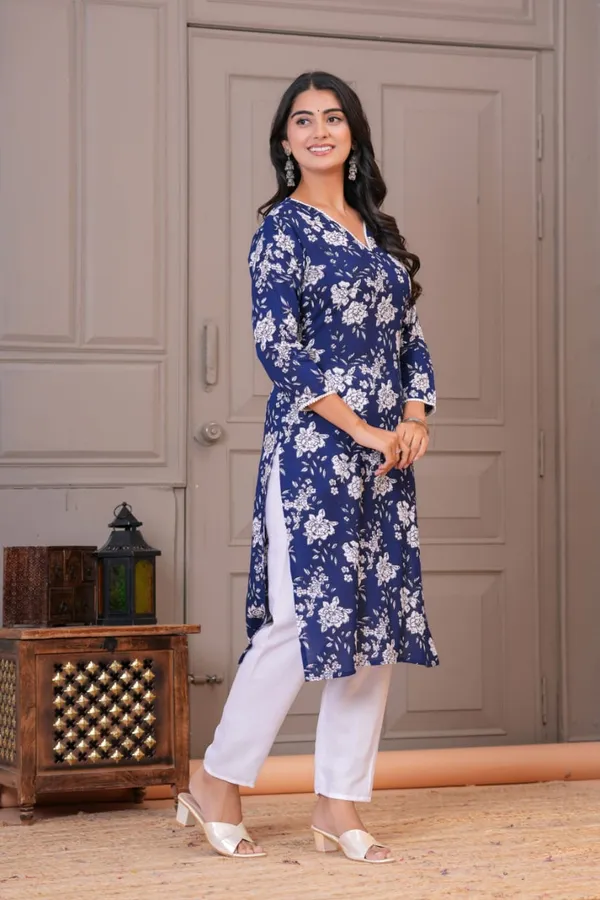 Blue_Rayon_Printed_Kurti_For_Women