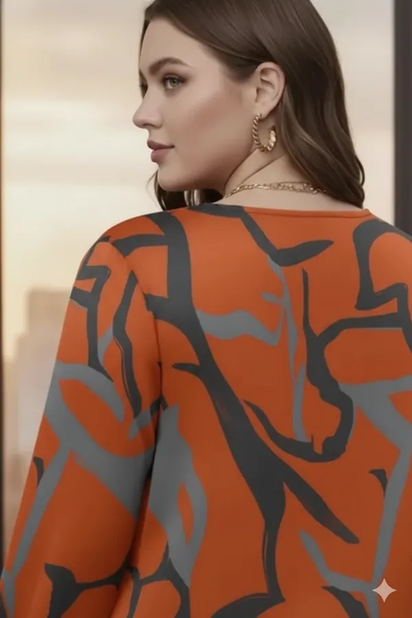 Pack_Of_2_Orange_&_Green_Rayon_Abstract_Print_Tunic_Top_For_Women_