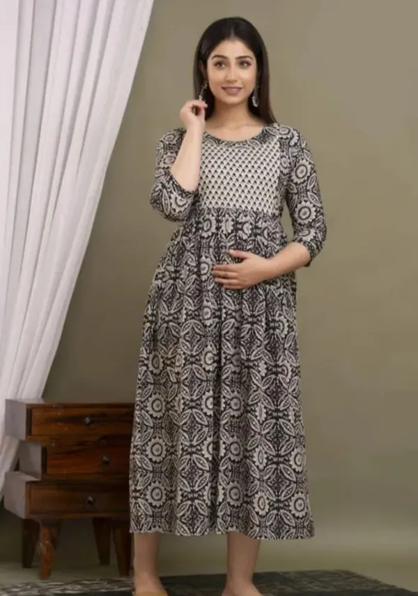 Pack_Of_2_Blue_&_Black_Rayon_Printed_Tunic_Kurti_For_Women