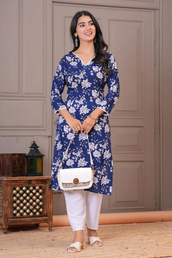 Blue_Rayon_Printed_Kurti_For_Women