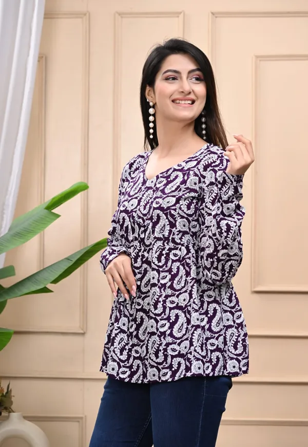 Multicolor_Rayon_Paisley_Print_Tunic_Top_For_Women