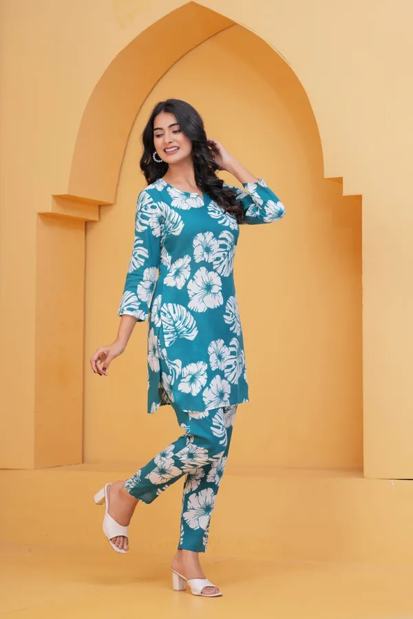 Blue_Rayon_Printed_Co-Ord_Set_For_Women