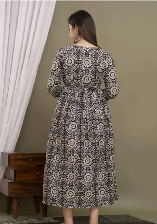 Pack_Of_2_Blue_&_Black_Rayon_Printed_Tunic_Kurti_For_Women
