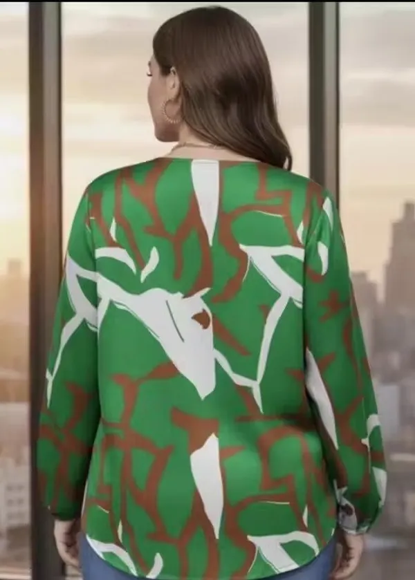 Pack_Of_2_Orange_&_Green_Rayon_Abstract_Print_Tunic_Top_For_Women_