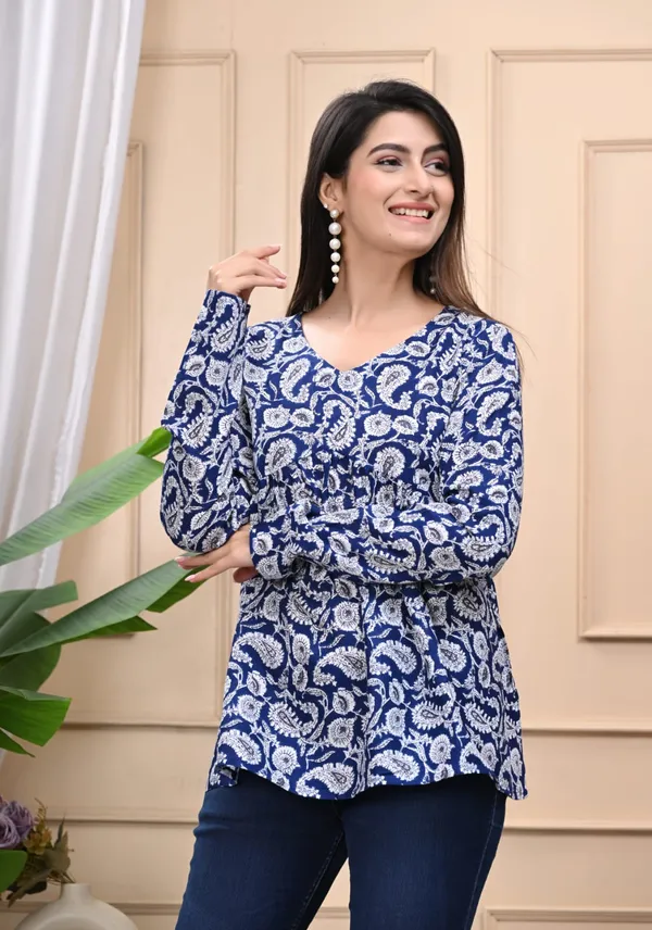 Blue_Rayon_Paisley_Print_Tunic_Top_For_Women