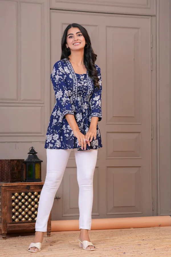 Blue_Rayon_Printed_Tunic_Top_For_Women