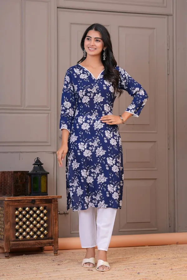 Blue_Rayon_Printed_Kurti_For_Women