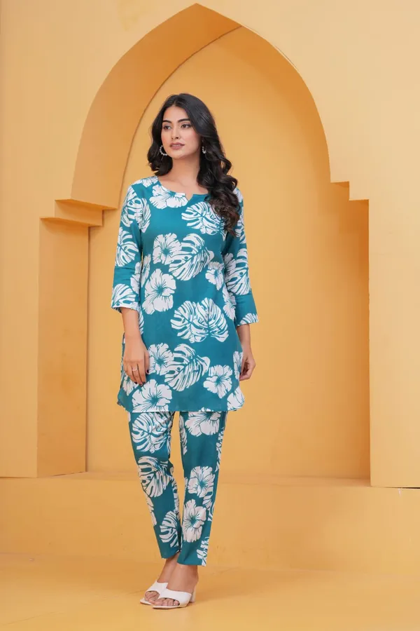 Blue_Rayon_Printed_Co-Ord_Set_For_Women