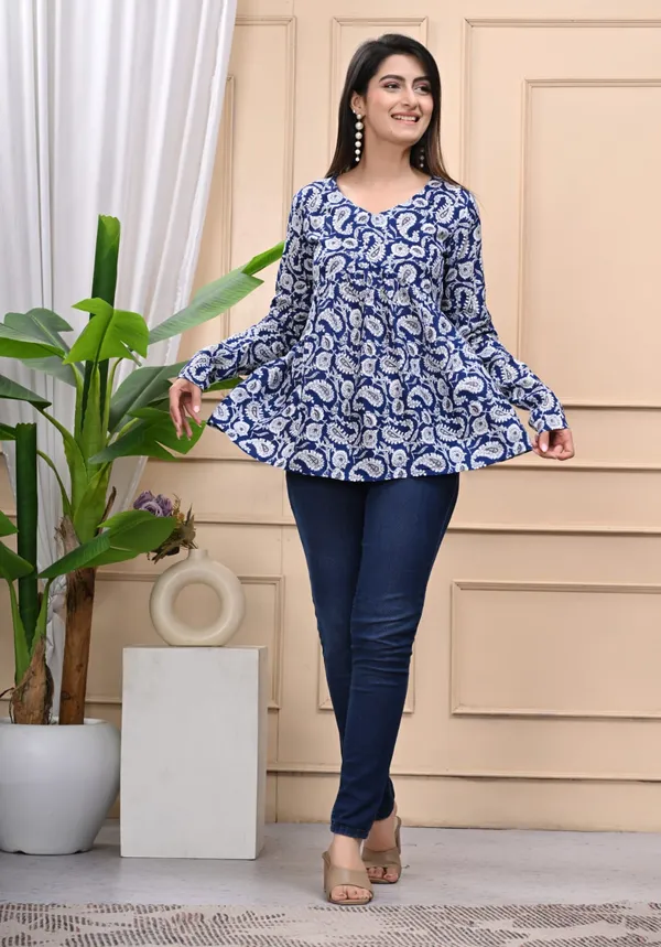 Blue_Rayon_Paisley_Print_Tunic_Top_For_Women