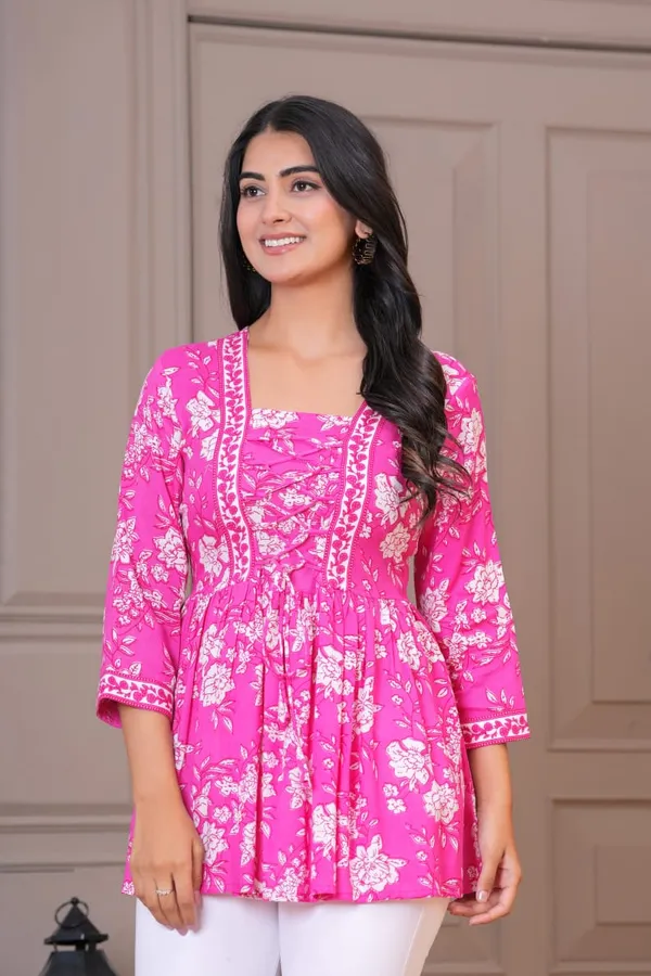 Pink_Rayon_Printed_Tunic_Top_For_Women