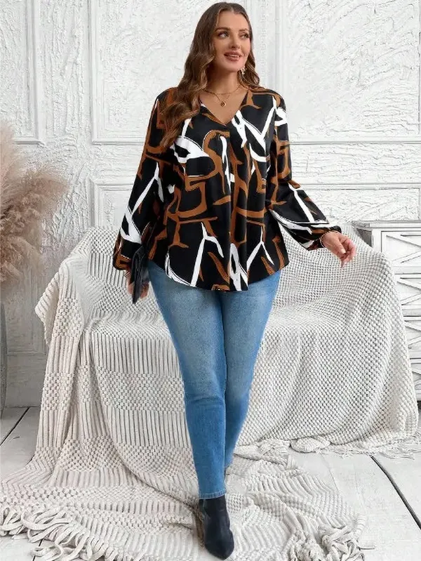 Pack_Of_2_Black_&_Brown_Rayon_Abstract_Print_Tunic_Top_For_Women_