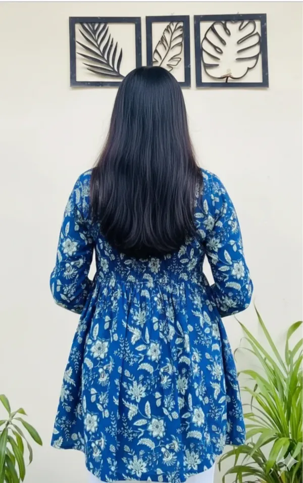 Blue_Rayon_Floral_Print_Tunic_Top_For_Women