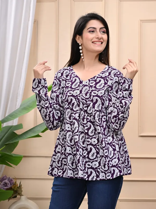Multicolor_Rayon_Paisley_Print_Tunic_Top_For_Women