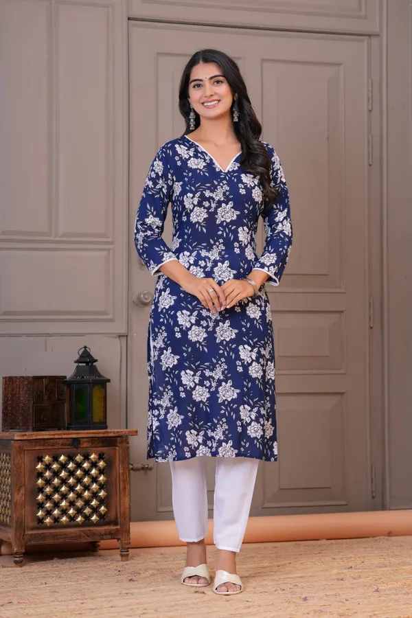 Blue_Rayon_Printed_Kurti_For_Women