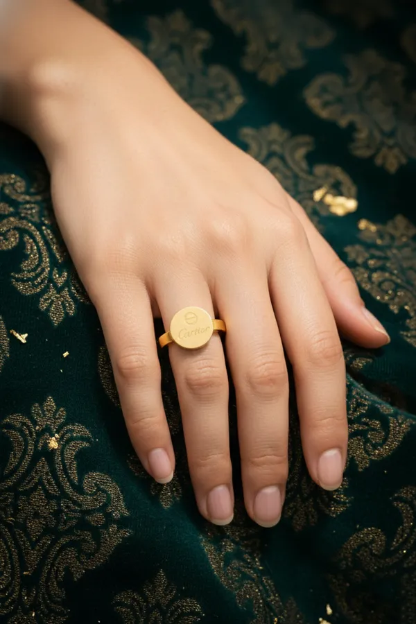 Golden_Cartier_Inspired_Stainless_Steel_Screw_Motif_Ring_For_Women