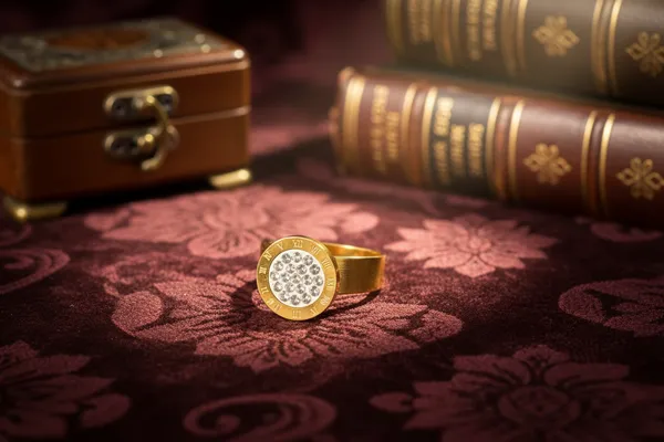 Gold_Plated_Roman_Numeral_Ring_With_Crystal_Center_For_Women