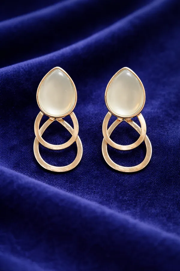 White_Elegant_Opal_Teardrop_Earrings_With_Double_Ring_Design_For_Women