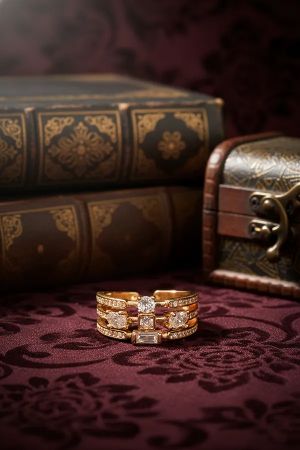 Golden_Elegant_Gold_Plated_Stackable_Ring_Set_With_Crystal_Accents_For_Women