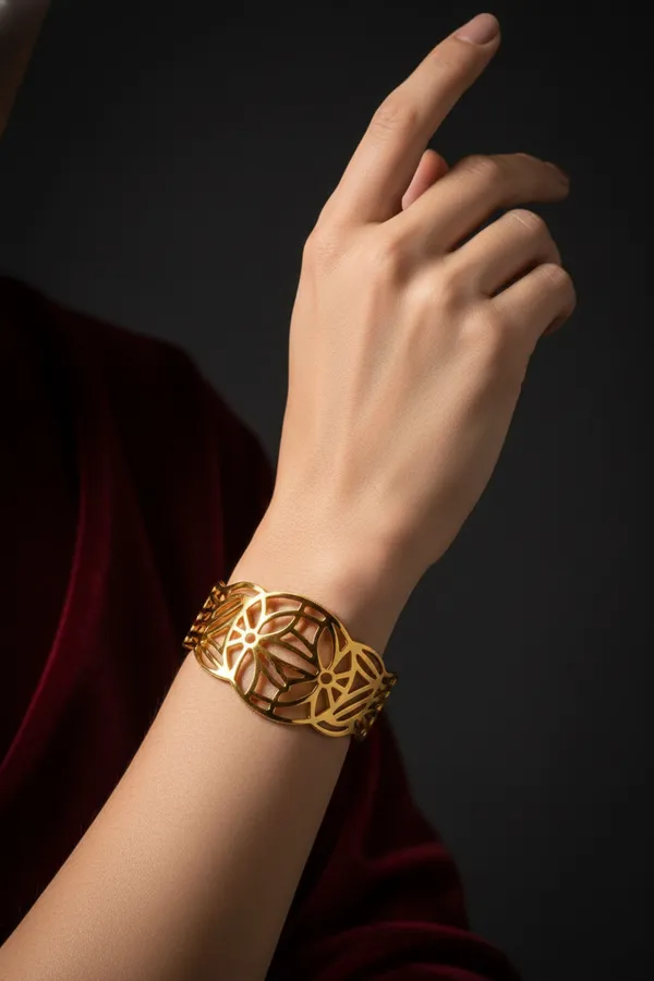 Golden_Filigree_Cuff_Bracelet_Intricate_Geometric_Floral_Design_For_Women