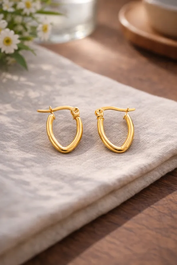 Golden_Classic_Gold_Plated_Oval_Hoop_Earrings_For_Women