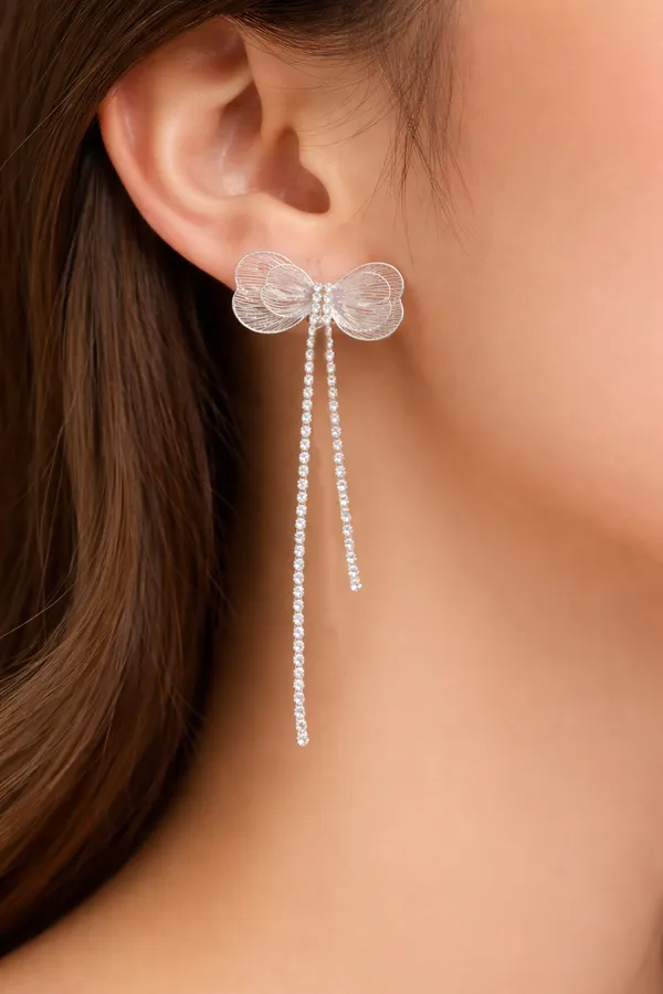 Silver_Elegant_Crystal_Bow_Drop_Earrings_With_Long_Tassels_For_Women