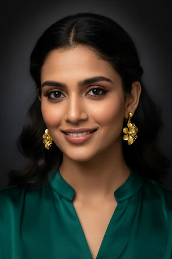 Golden_Floral_Drop_Earrings_For_Women