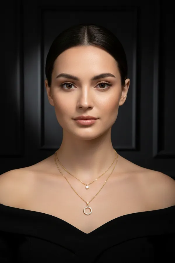 Golden_Elegant_Layered_Pendant_Necklace_Set_With_Crystal_Accents_For_Women