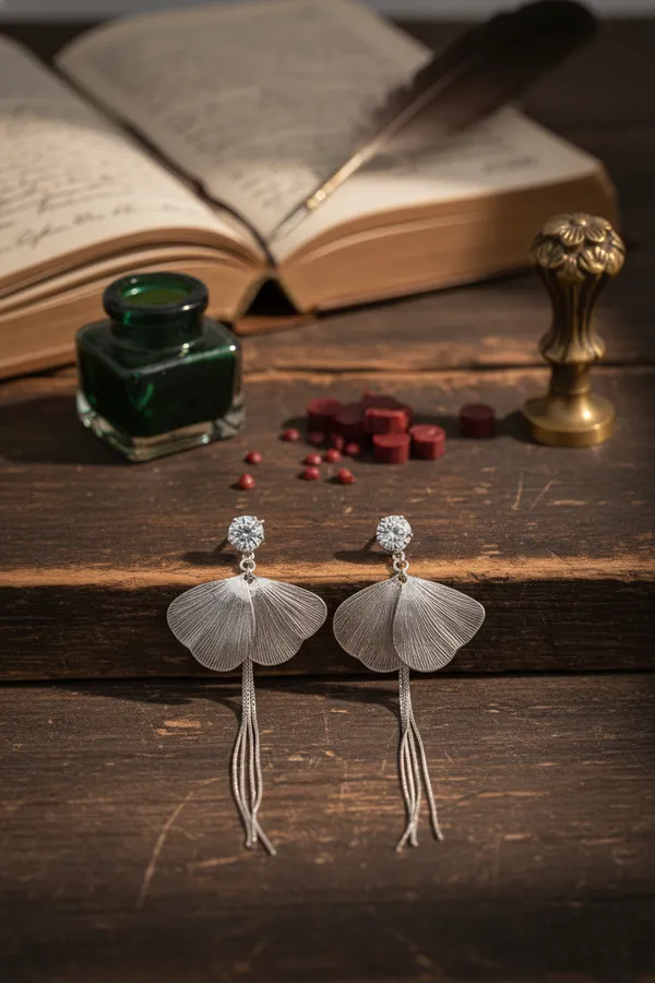 Silver_Elegant_Ginkgo_Leaf_Drop_Earrings_With_Crystal_Studs_For_Women