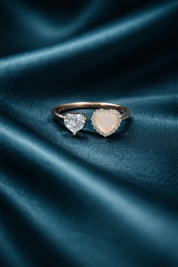 White_Elegant_Dual_Heart_Ring_With_Crystal_And_Rose_Quartz_Stones_For_Women