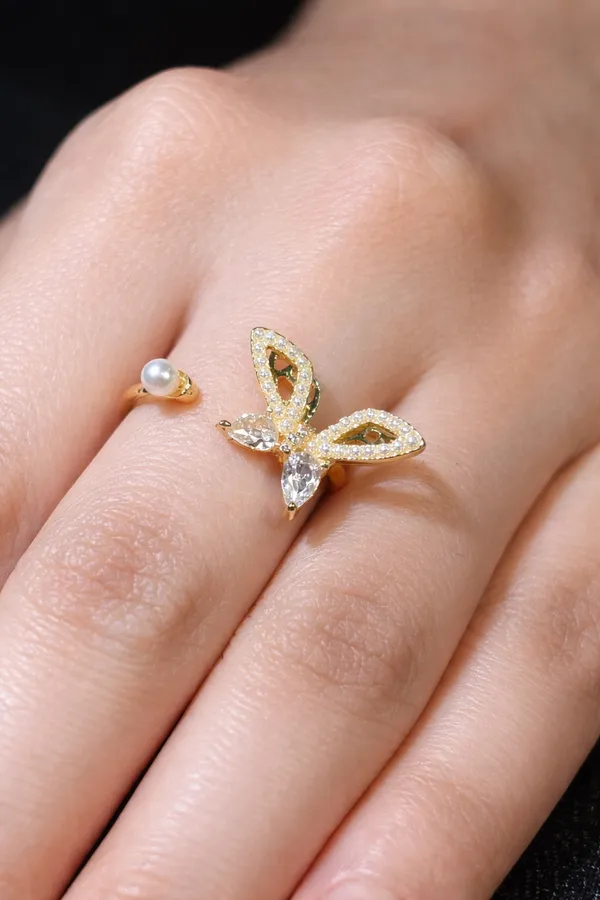 Gold_Plated_Butterfly_Ring_With_Pearl_And_Crystal_Stones_Adjustable_Open_Design_For_Women