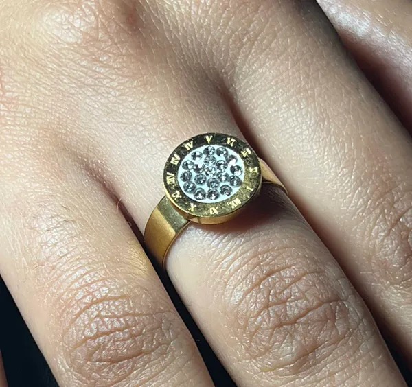 Gold_Plated_Roman_Numeral_Ring_With_Crystal_Center_For_Women