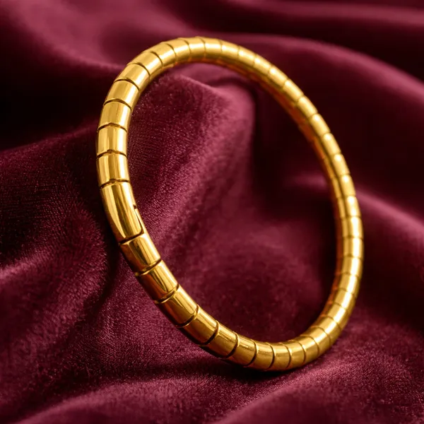 Golden_Segmented_Bangle_Bracelet_For_Women