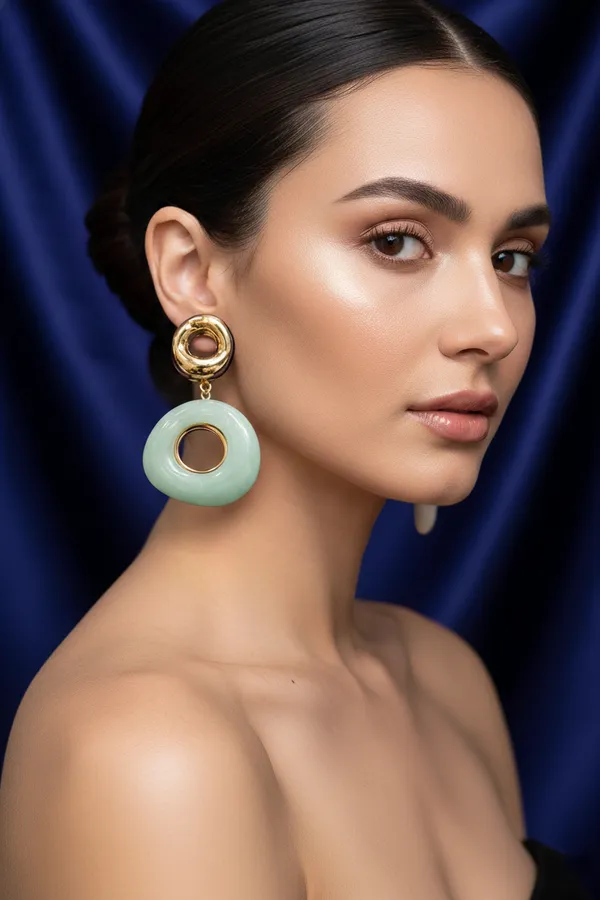 Light_Green_Circular_Drop_Earrings_With_Mint_Stone_Discs_For_Women