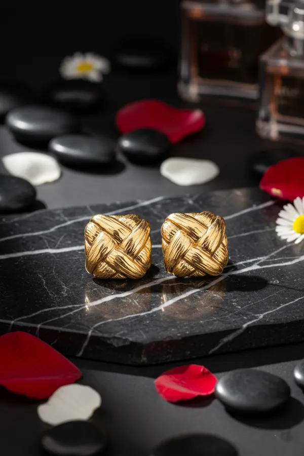 Golden_Textured_Woven_Statement_Earrings_For_Women