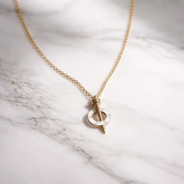 Silver_Elegant_Sword_And_Circle_Pendant_Necklace_Gold_Plated_Statement_Jewelry_For_Women