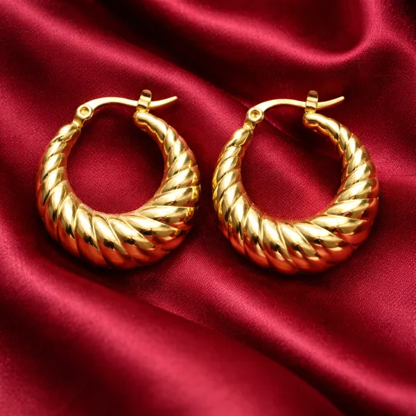 Gold_Plated_Twisted_Hoop_Earrings_For_Women